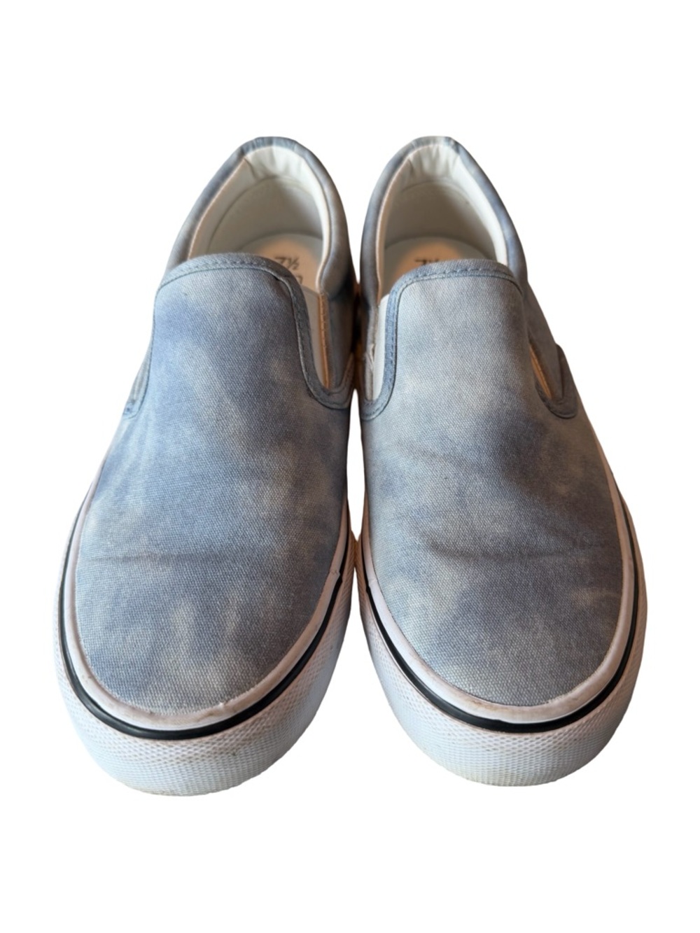 No Boundaries Women’s Memory Foam Canvas Slip On’s In Faded Denim Color Size 7.5